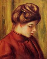 Renoir, Pierre Auguste - Profile of a Woman in a Red Blouse
